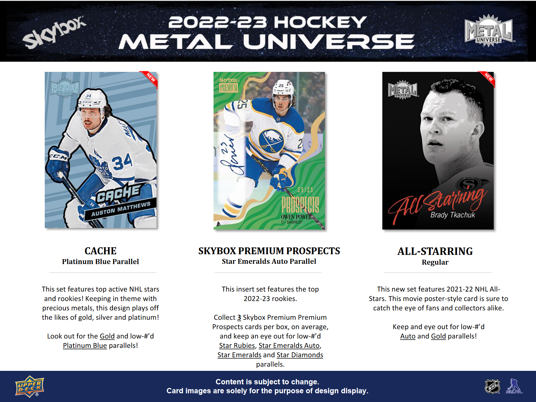 2022-23 Upper Deck Skybox Metal Universe Hockey Hobby Box