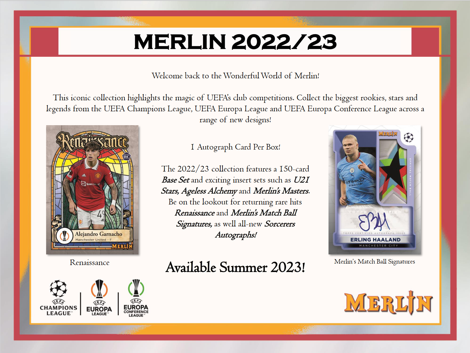 2022-23 Topps UEFA Club Competitions Merlin Chrome Soccer Hobby 12 Box Case