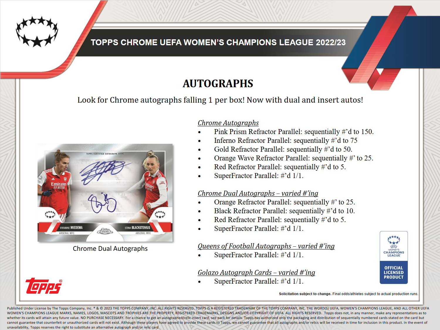 2022-23 Topps UEFA Women's Champions League Chrome Soccer Hobby Box